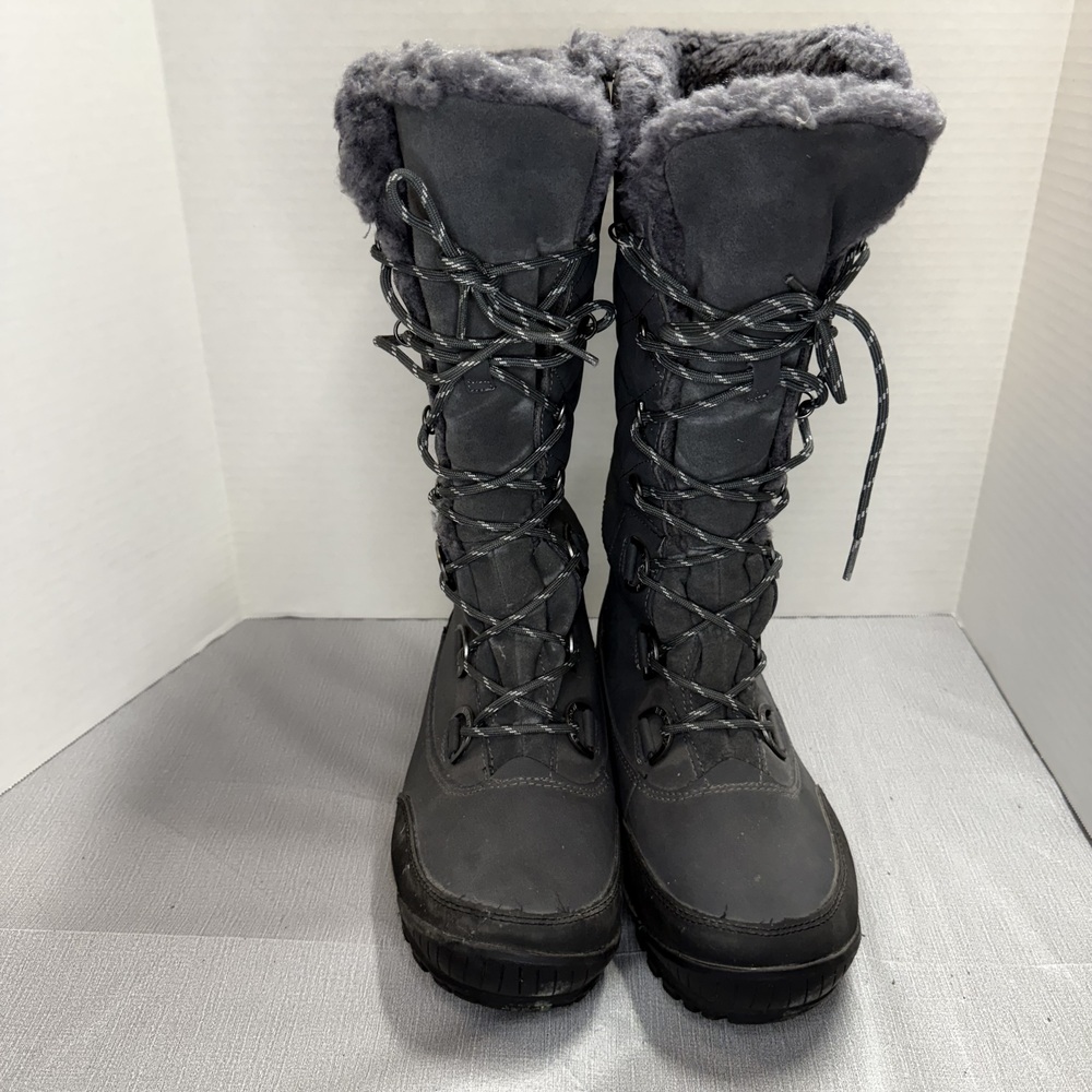 Bearpaw Womens Size 10 Tall Waterproof Snow Boots Gray
